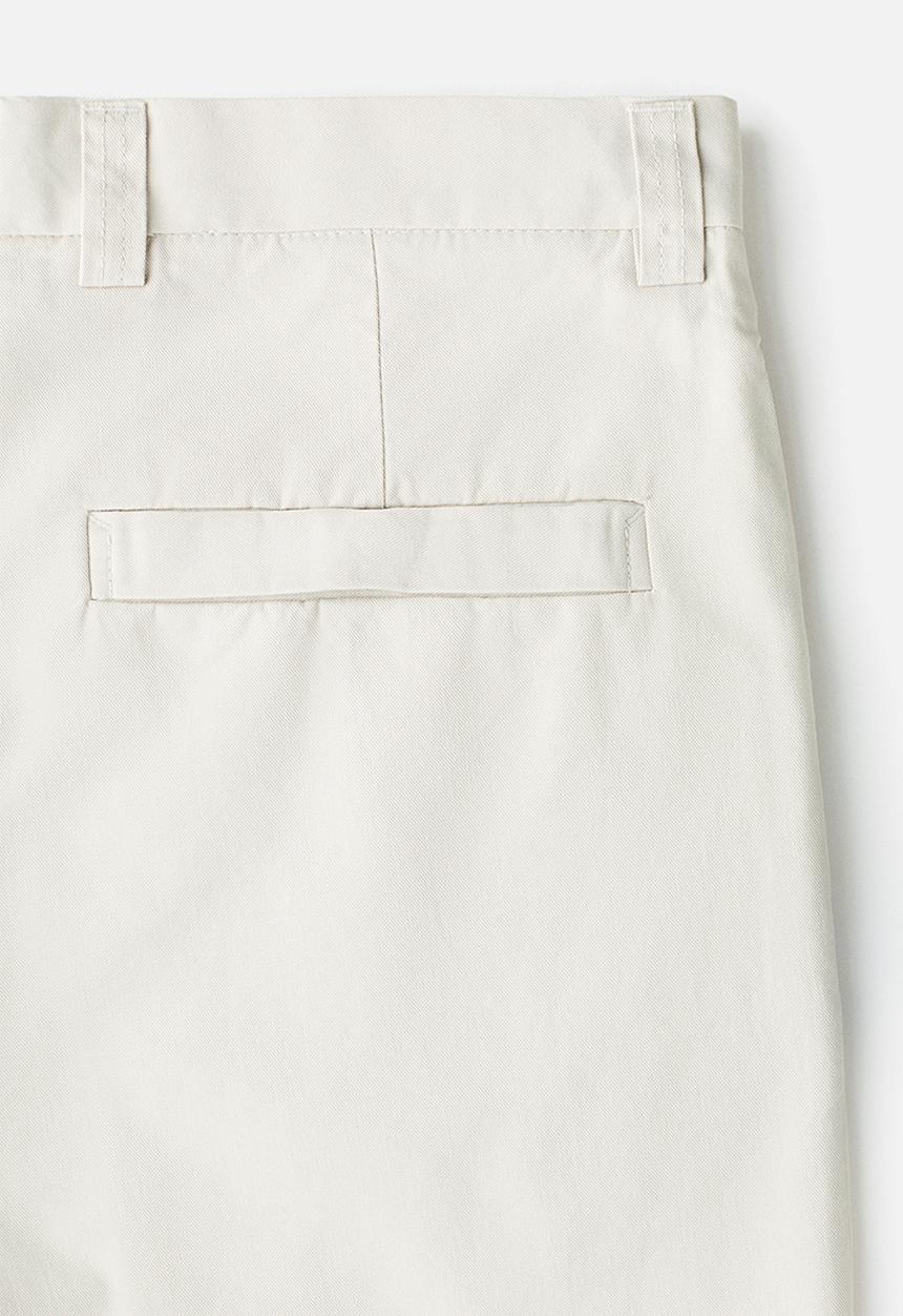 H&M - Relaxed fit cotton and lyocell tailored trousers - light beige