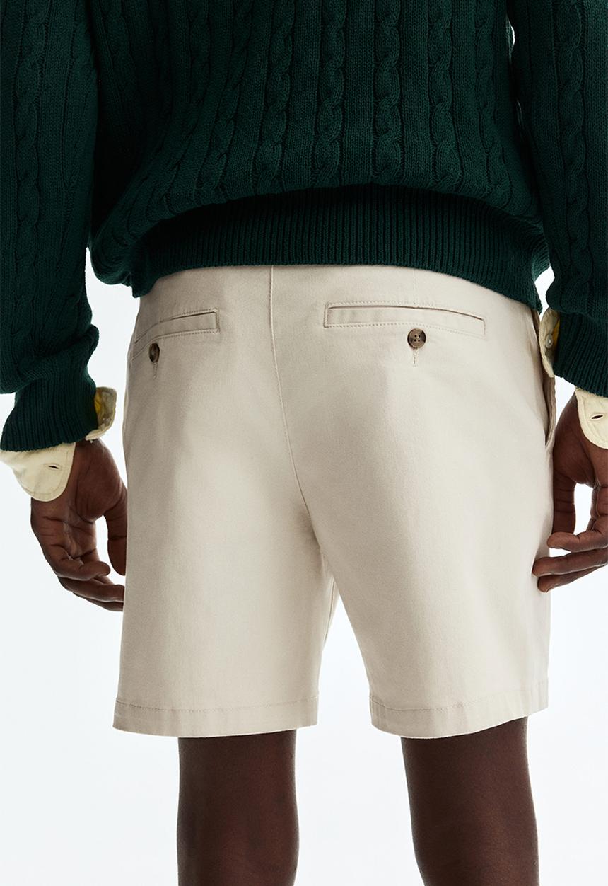 H&M - Regular fit cotton chino shorts - light beige