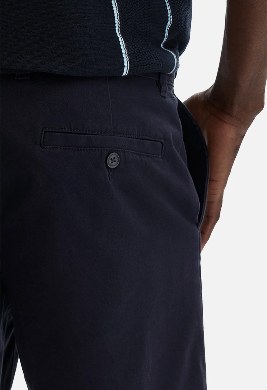 H&M - Regular fit cotton chino shorts - navy blue