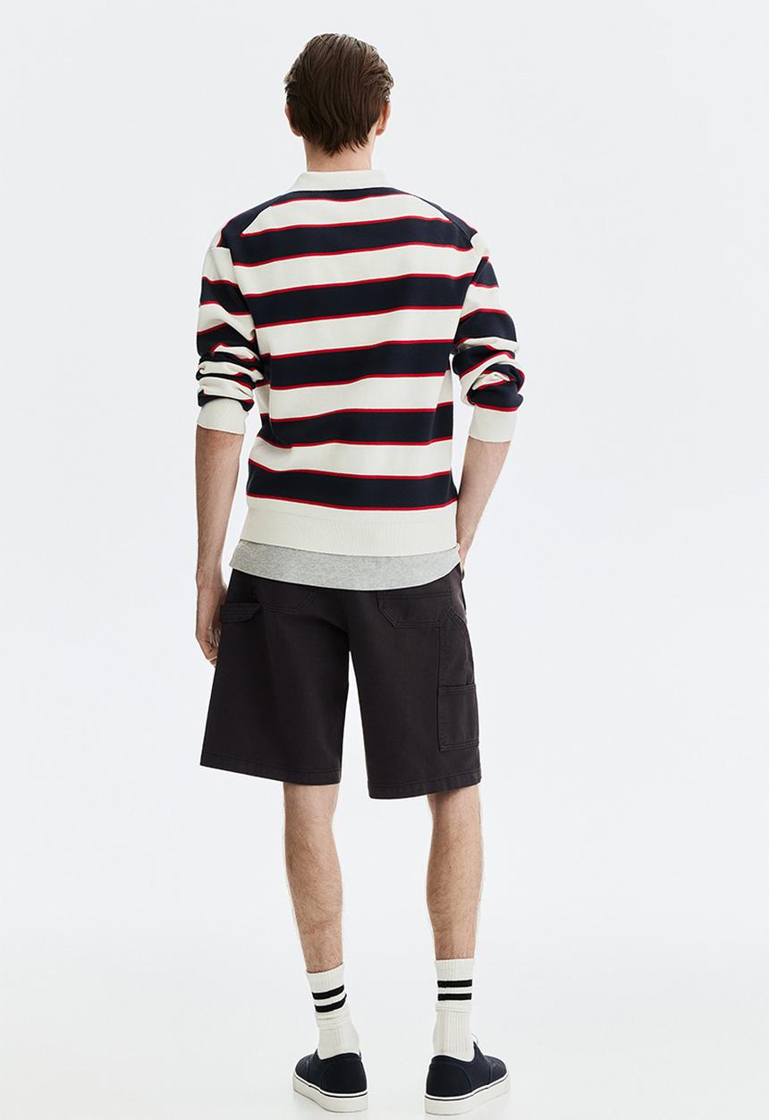 H&M - Relaxed fit carpenter shorts - black