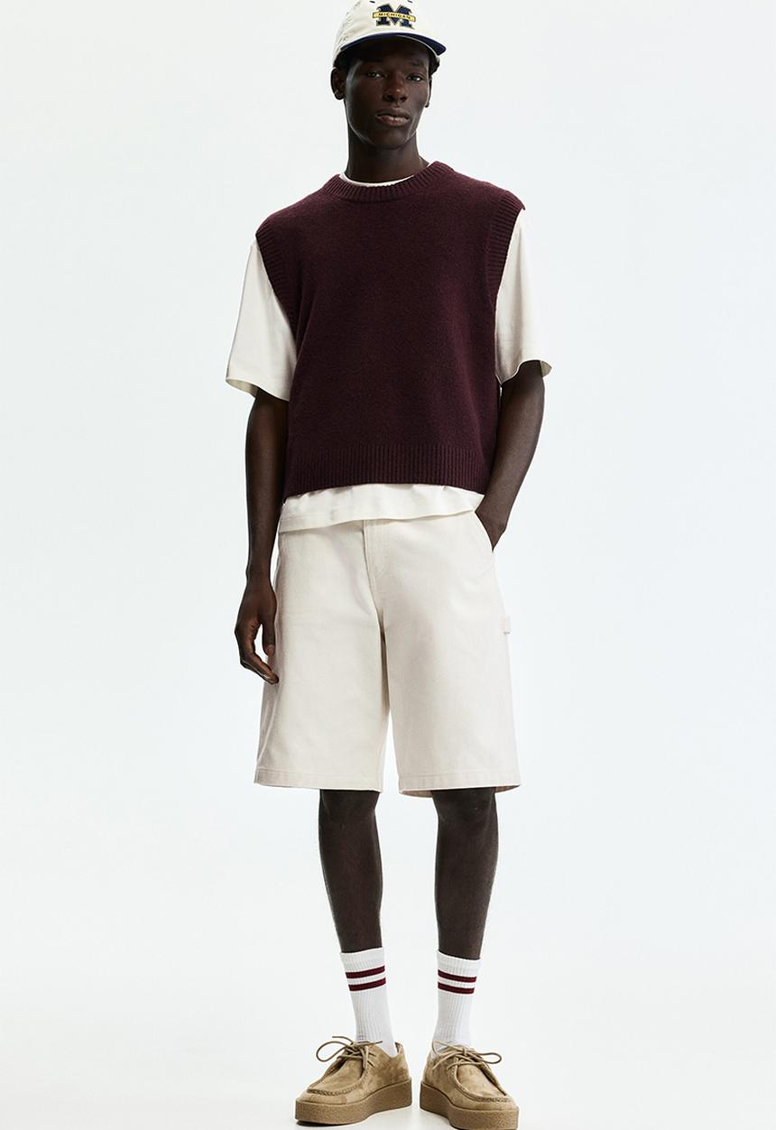 H&M - Relaxed fit carpenter shorts - white