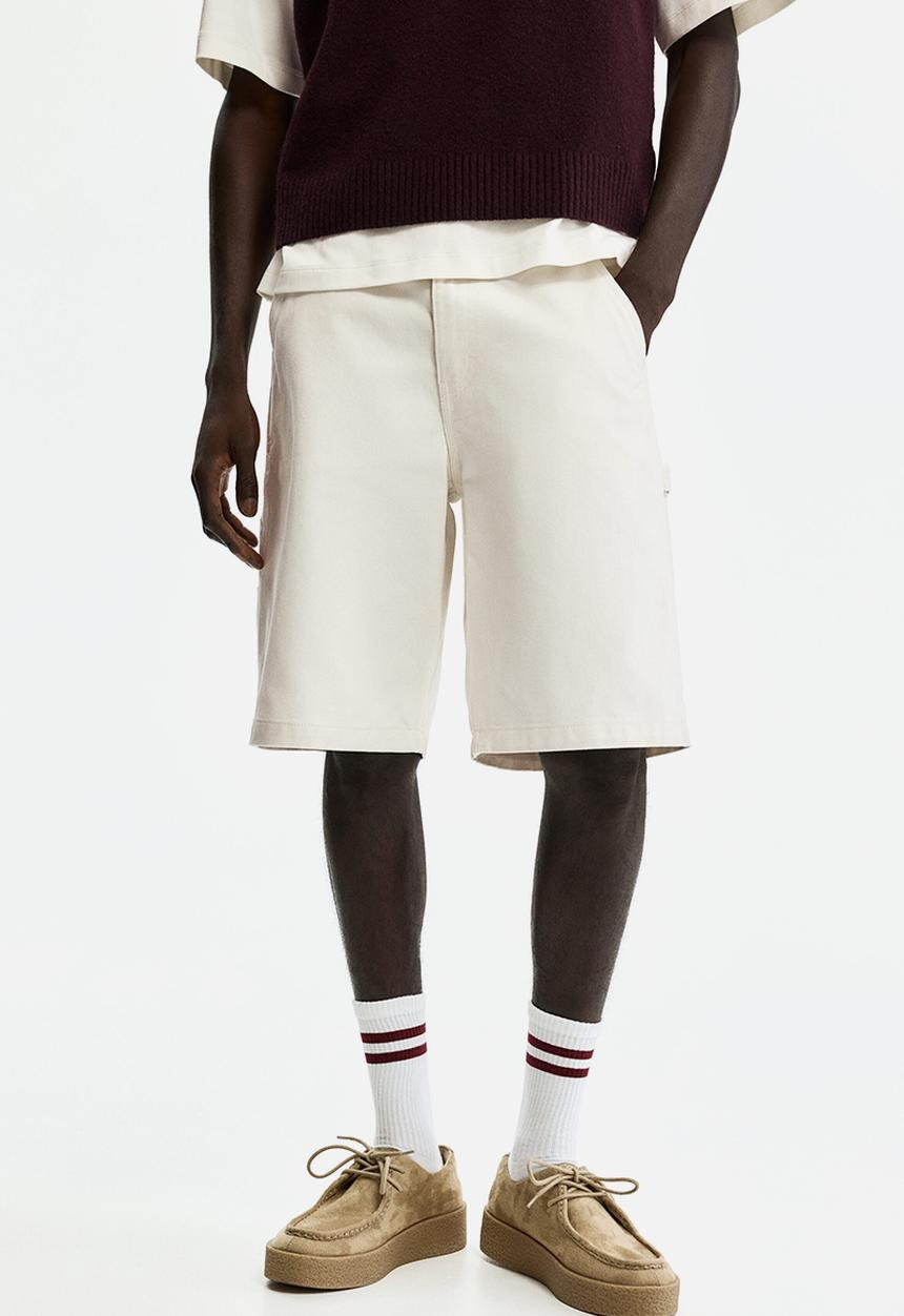 H&M - Relaxed fit carpenter shorts - white