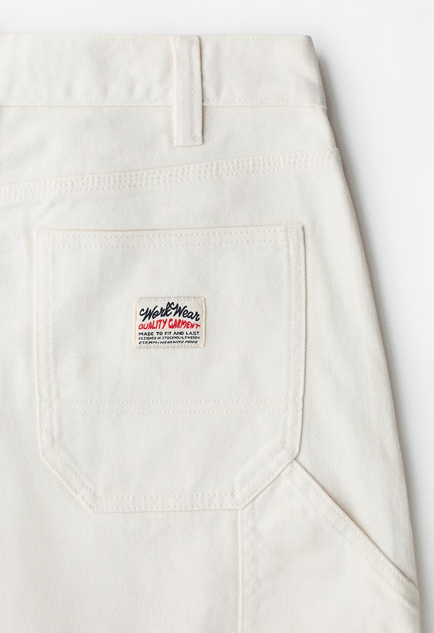 H&M - Relaxed fit carpenter shorts - white