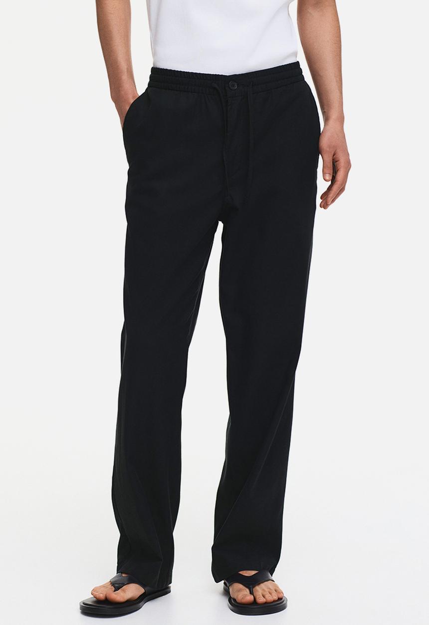 H&M - Relaxed fit trousers - black