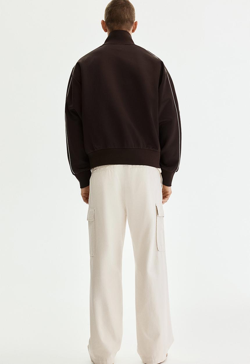 H&M - Relaxed fit cotton cargo trousers - cream