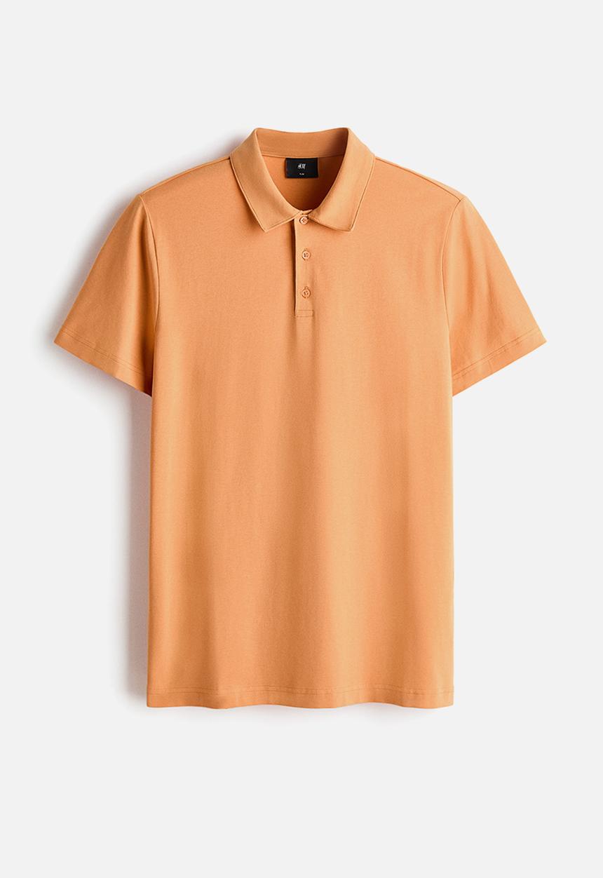 H&M - Slim fit polo shirt  - orange