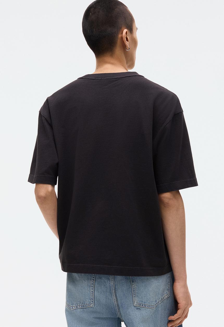 H&M - Loose fit printed t-shirt - black/honda
