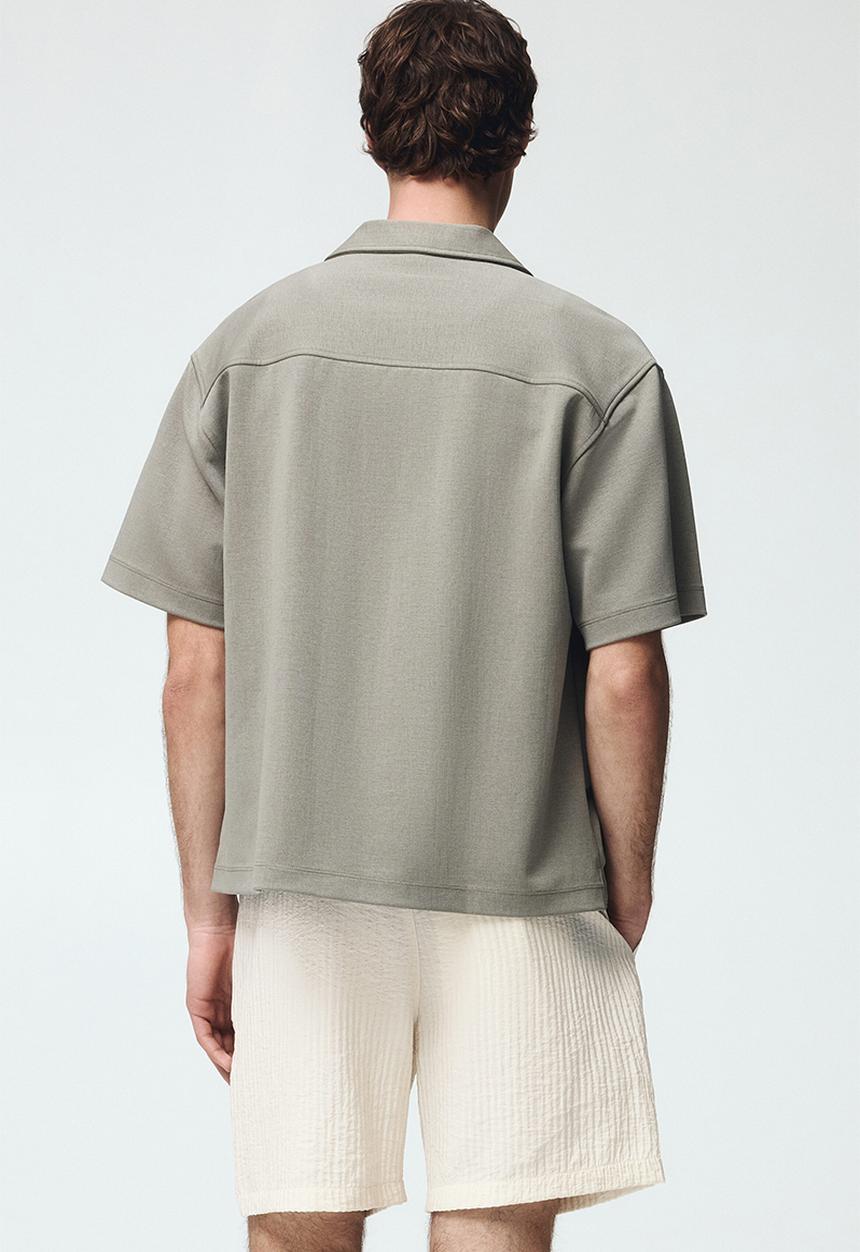 H&M - Relaxed fit textured shorts - white