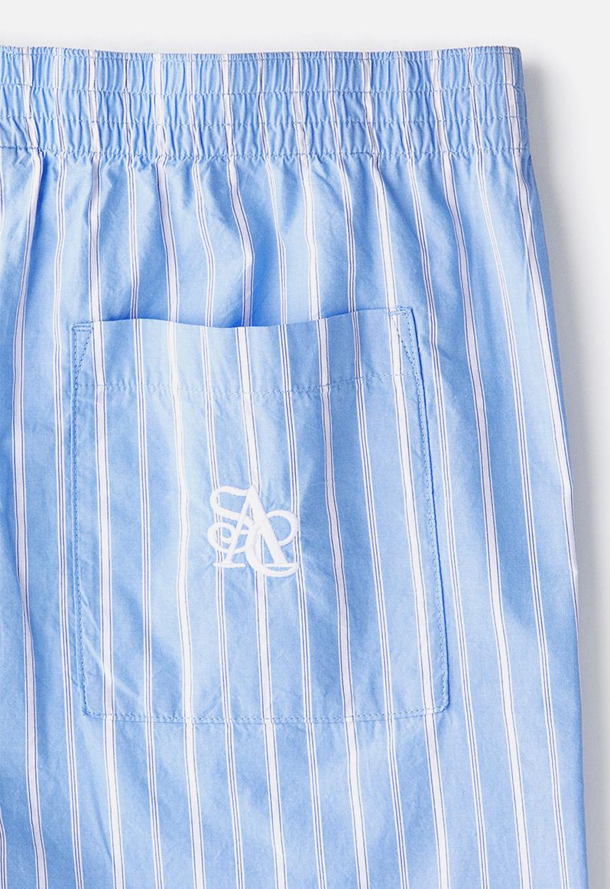 H&M - Regular fit cotton shorts - light blue/striped