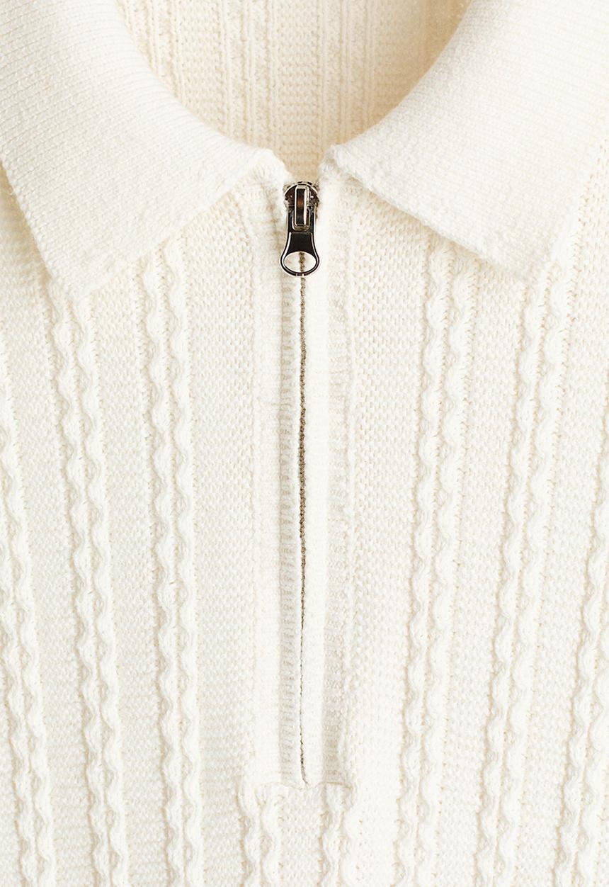 H&M - Relaxed fit cotton polo shirt - white