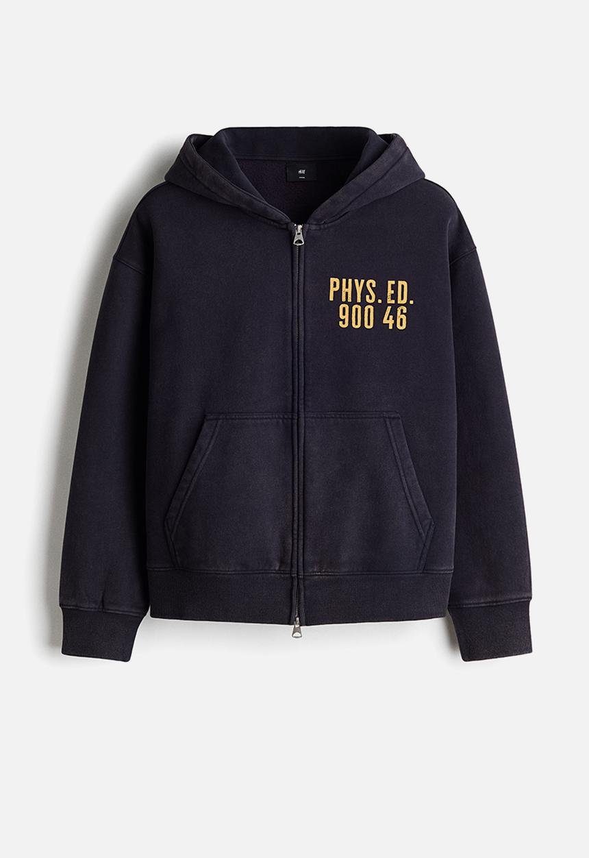 H&M - Loose fit zip-through hoodie - navy blue/phys. ed.