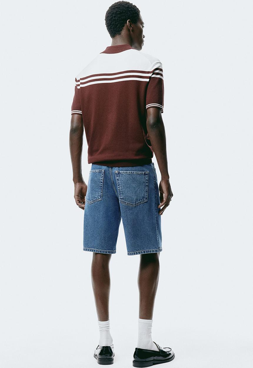 H&M - Relaxed fit denim shorts - denim blue