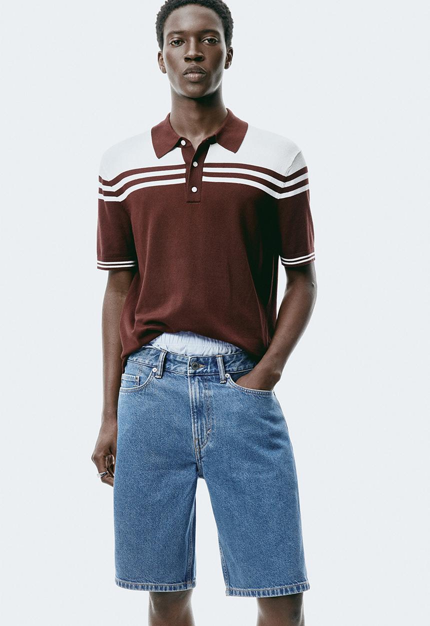 H&M - Relaxed fit denim shorts - denim blue