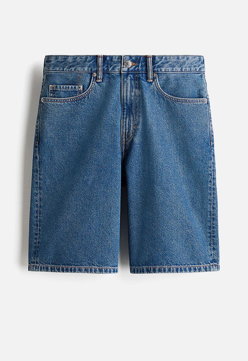 H&M - Relaxed fit denim shorts - denim blue