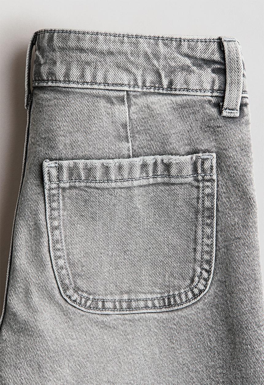 H&M - Relaxed fit wide leg ankle jeans - denim grey