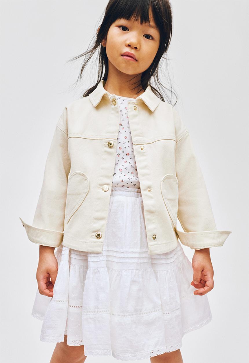 H&M - Heart-pocket twill jacket - light beige