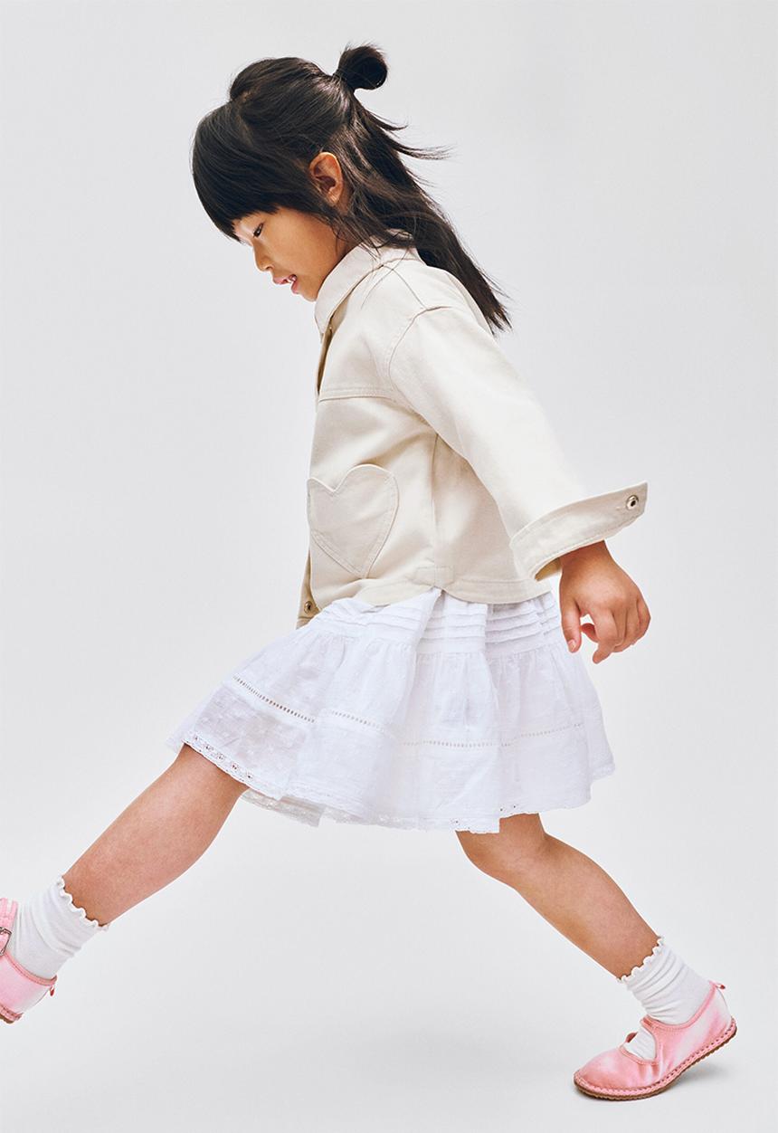 H&M - Heart-pocket twill jacket - light beige