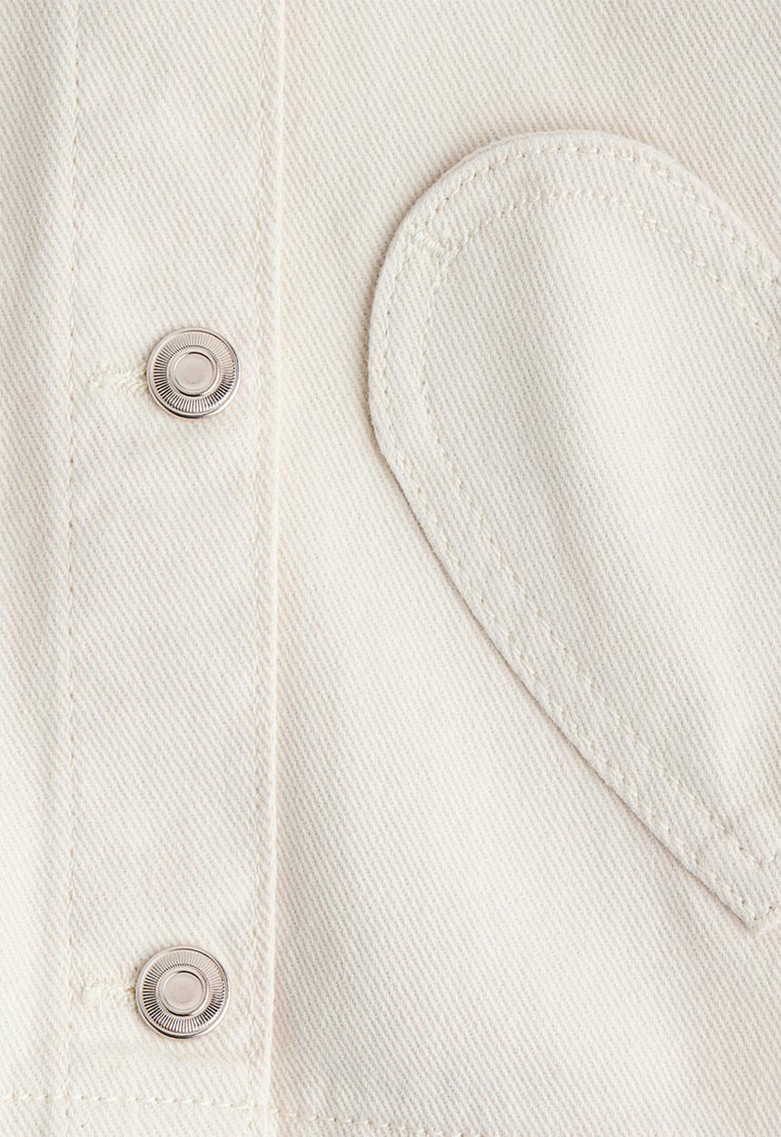 H&M - Heart-pocket twill jacket - light beige
