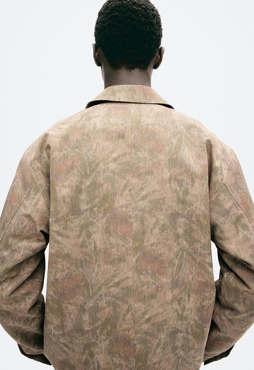 H&M - H&M Atelier: Overshirt - light mole/patterned