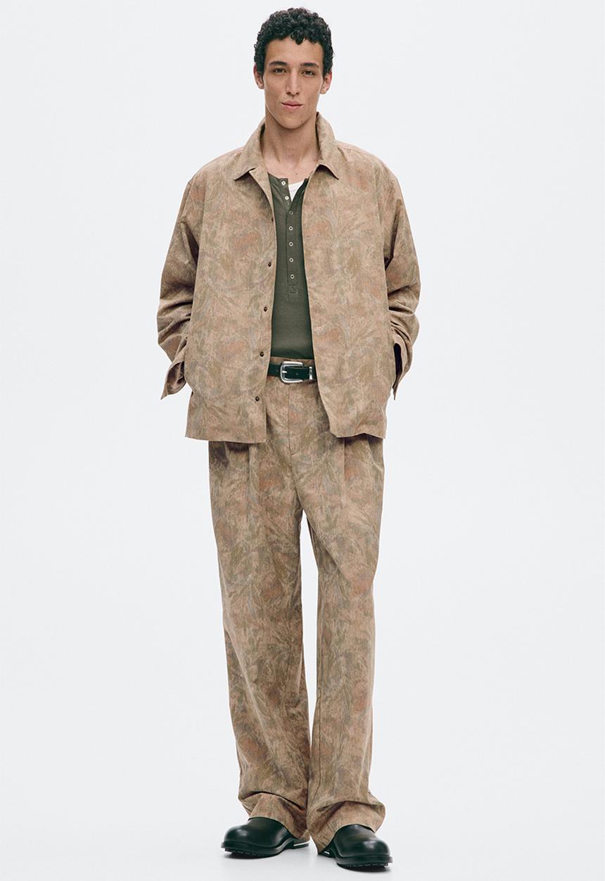 H&M - H&M Atelier: Relaxed fit trousers - mole/patterned