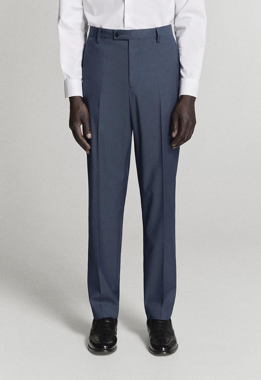 MANGO - Trousers London - Medium Blue
