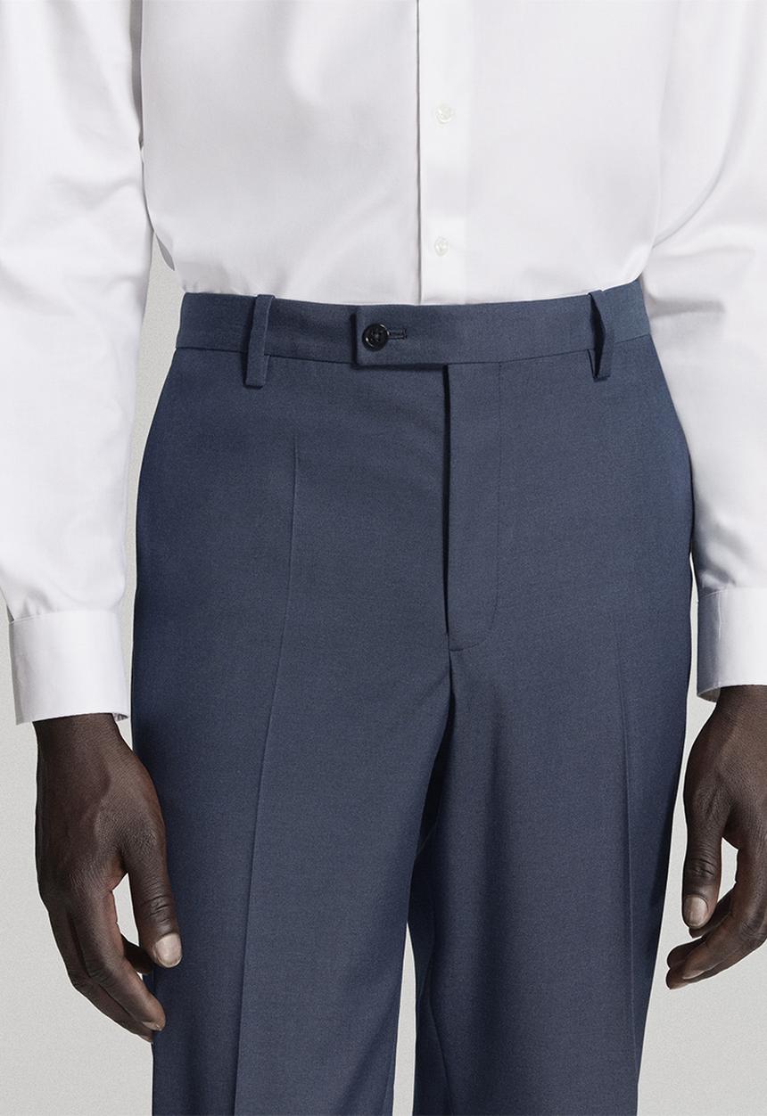 MANGO - Trousers London - Medium Blue
