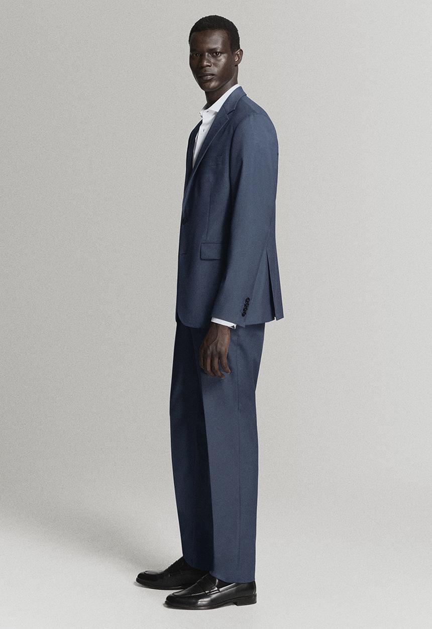 MANGO - Trousers London - Medium Blue