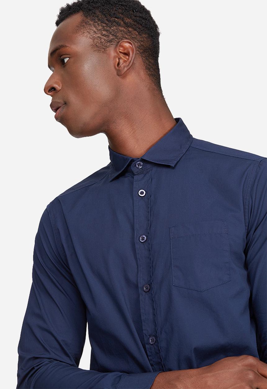 basicthread - 2-Pack plain long sleeve poplin shirt