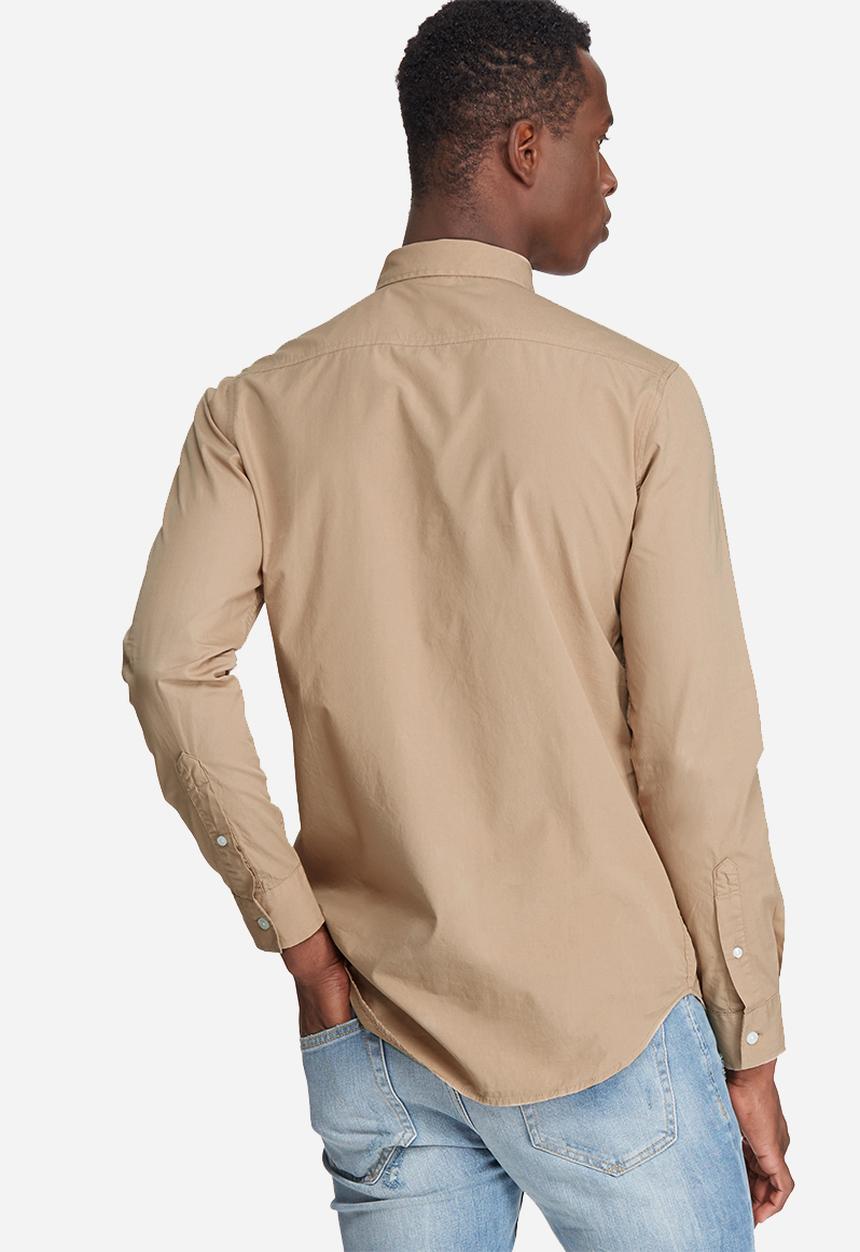 basicthread - 2-Pack plain long sleeve poplin shirt