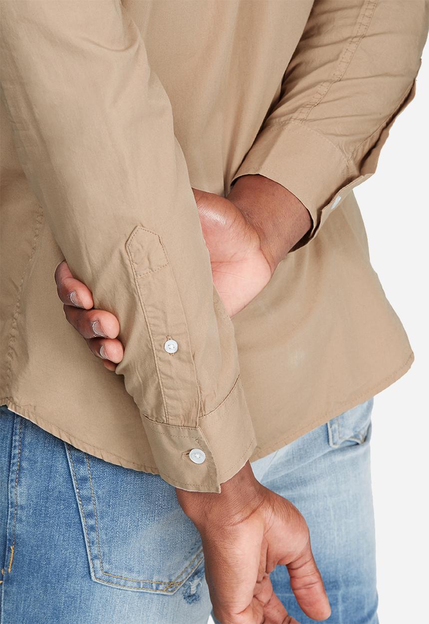 basicthread - 2-Pack plain long sleeve poplin shirt