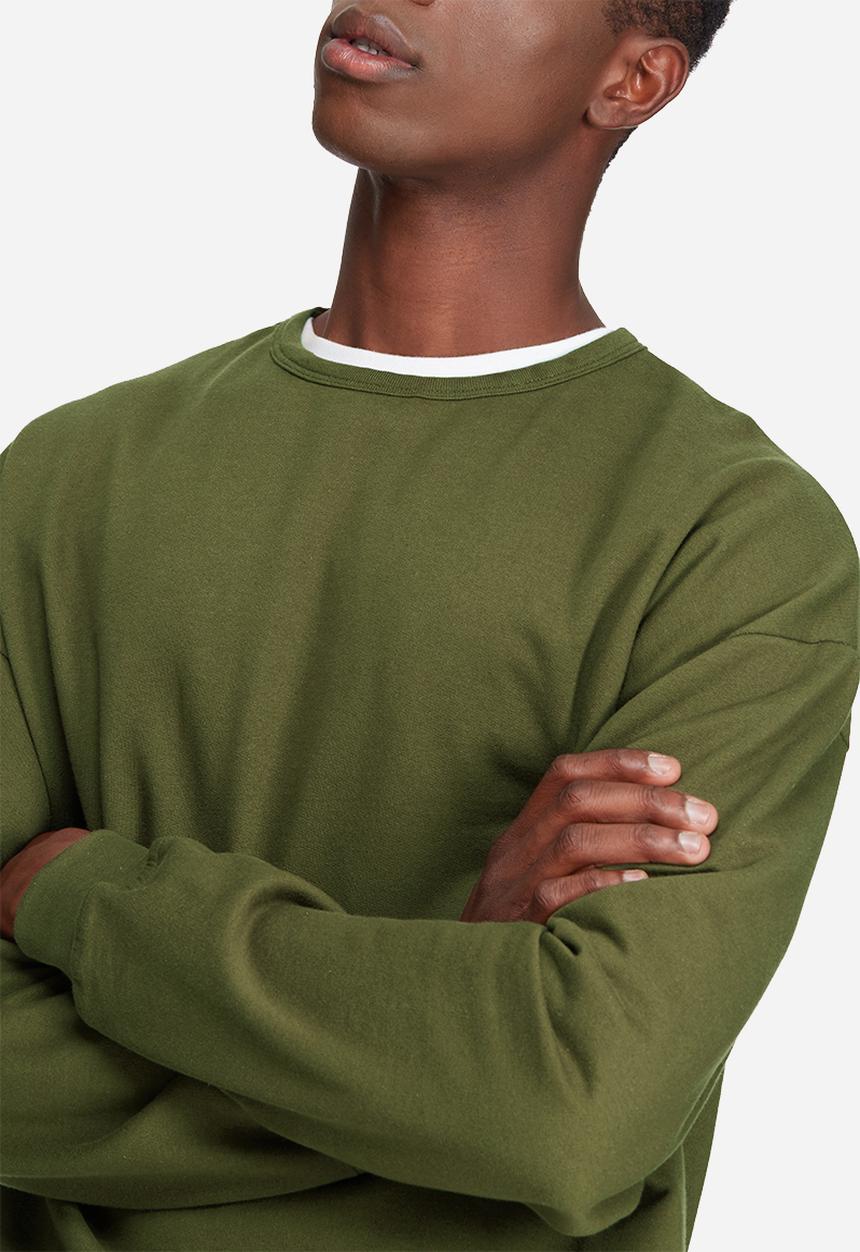 basicthread - Oversized drop shoulder pullover crew sweat
