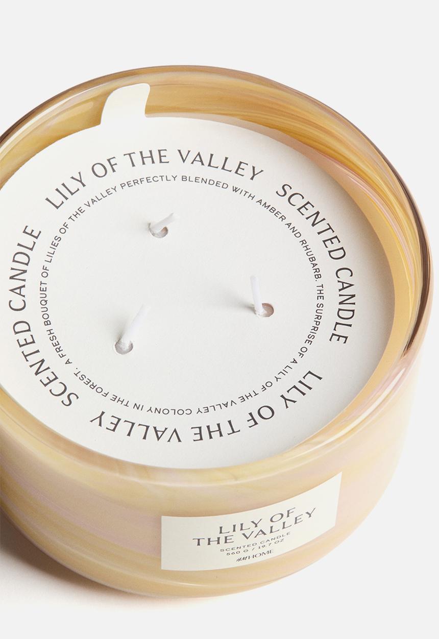 H&M - Large scented candle in glass holder - lily of the valley