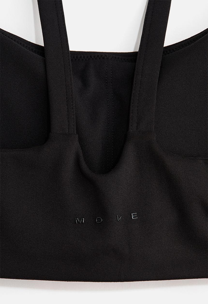 H&M - Medium support sports bra with softmove. - black