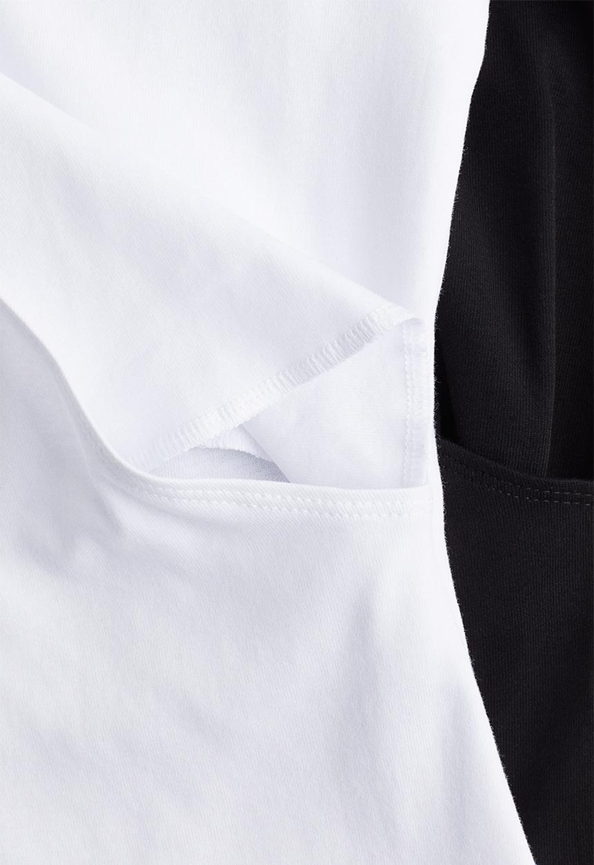 H&M - Mama 2-pack nursing tops - white/black