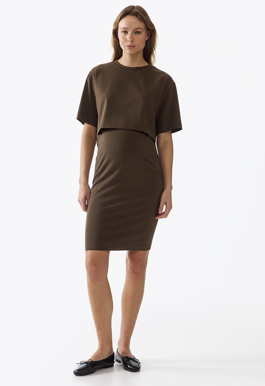 H&M - Mama 2-piece top and skirt set - dark mole