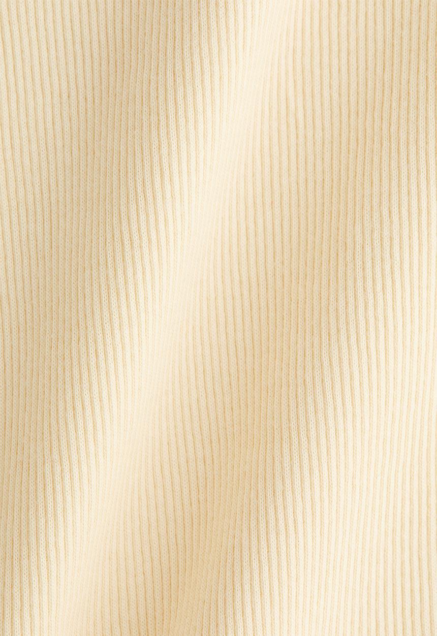 H&M - Ribbed T-shirt - light yellow