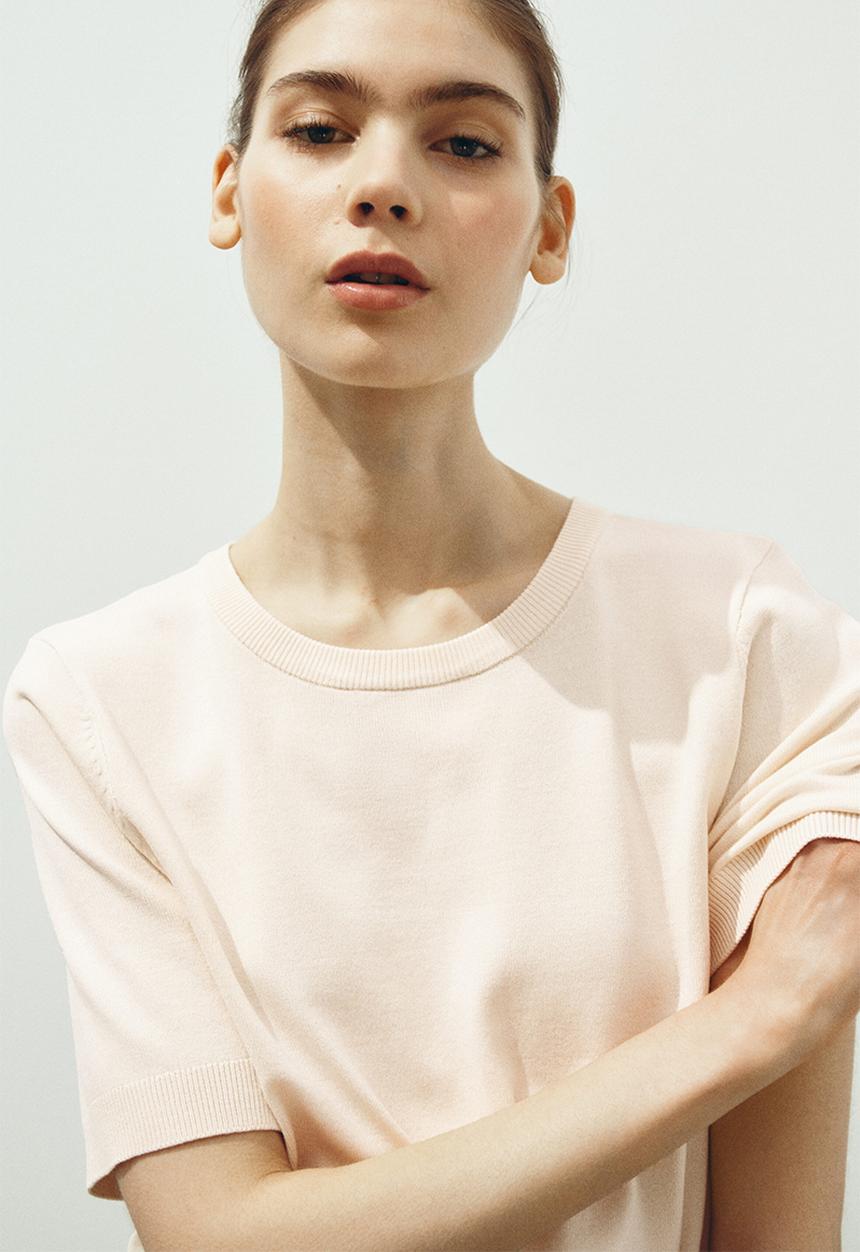 H&M - Fine-knit top - cream