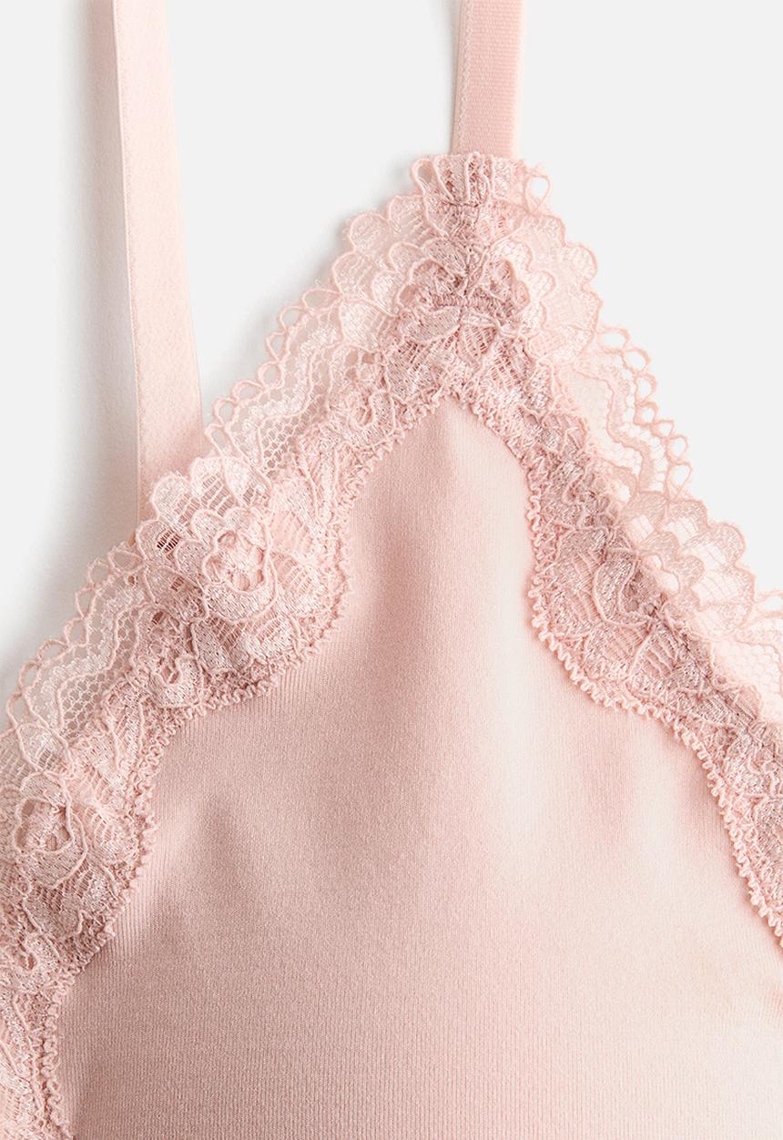 H&M - Seamless padded soft bra - light pink