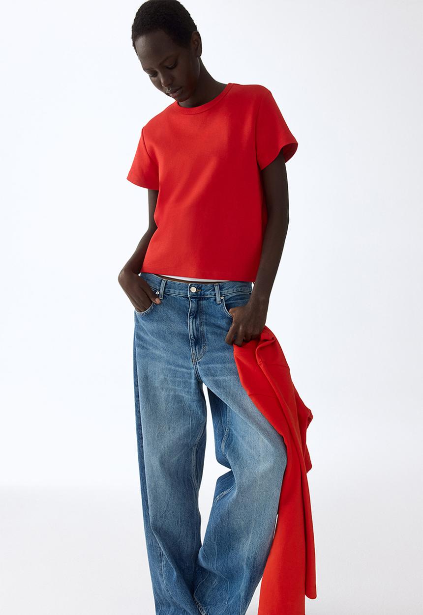 H&M - Cotton T-shirt - red