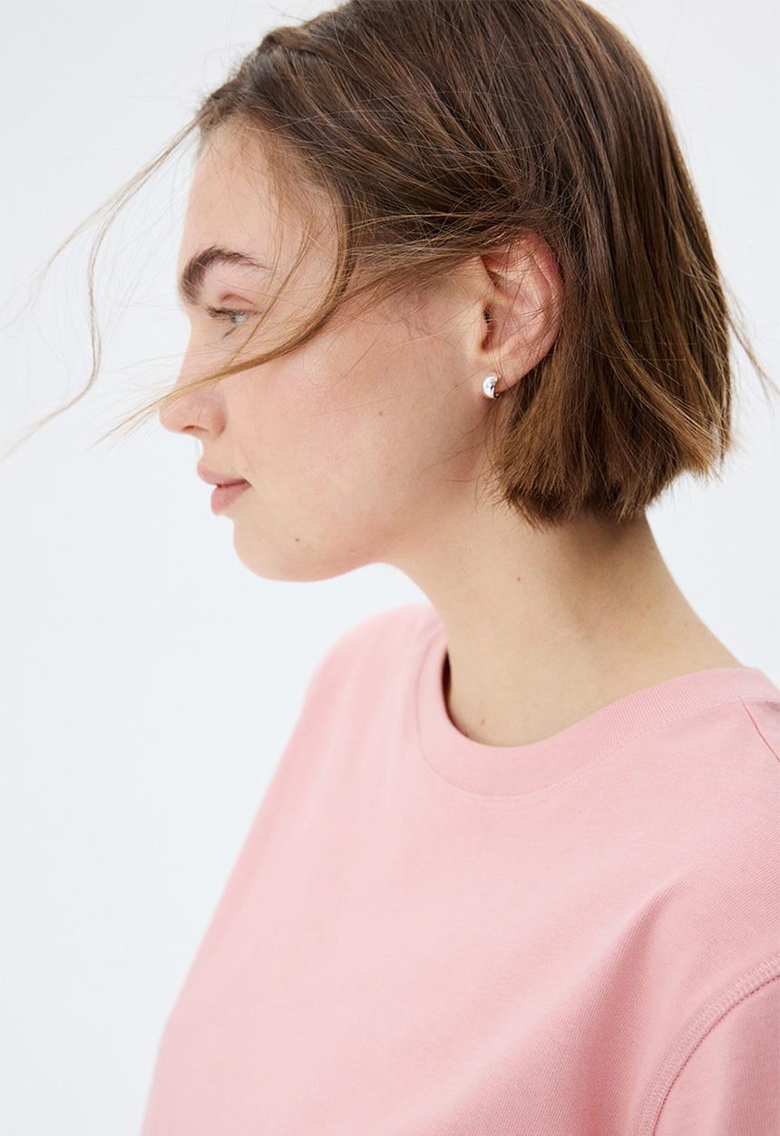 H&M - Oversized cotton t-shirt - light pink