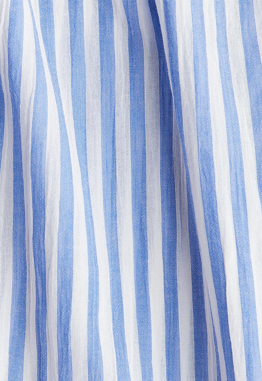H&M - Loose-fit beach shirt - light blue/striped