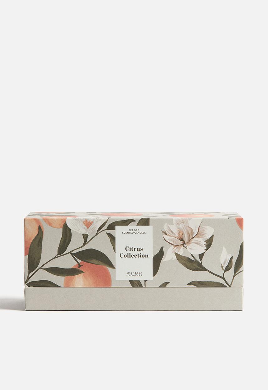 H&M - Gift-boxed 3-pack scented candles - citrus collection