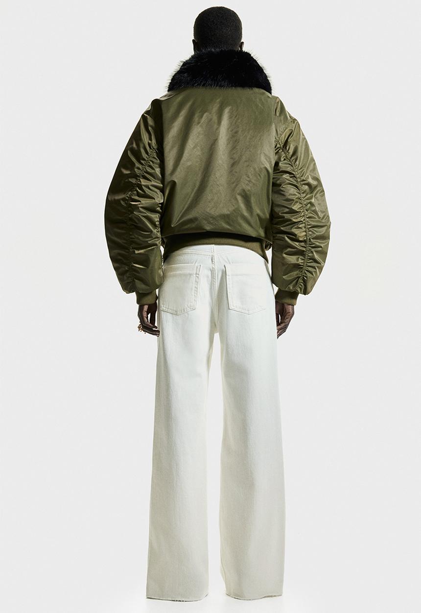 H&M - Wide high jeans - white