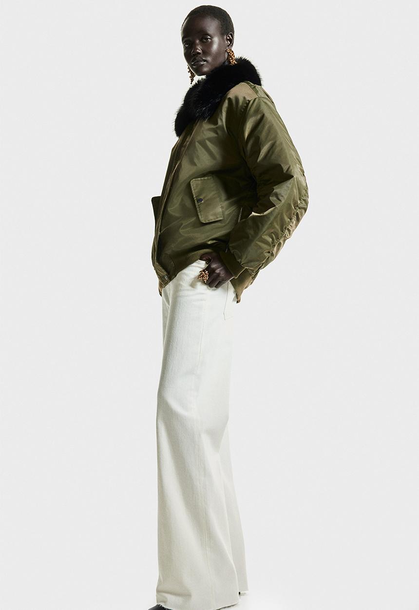 H&M - Wide high jeans - white