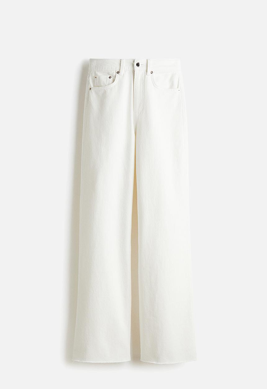 H&M - Wide high jeans - white