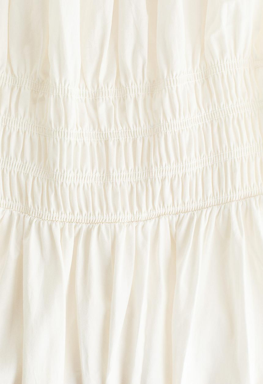 H&M - Smocked-waist dress - white