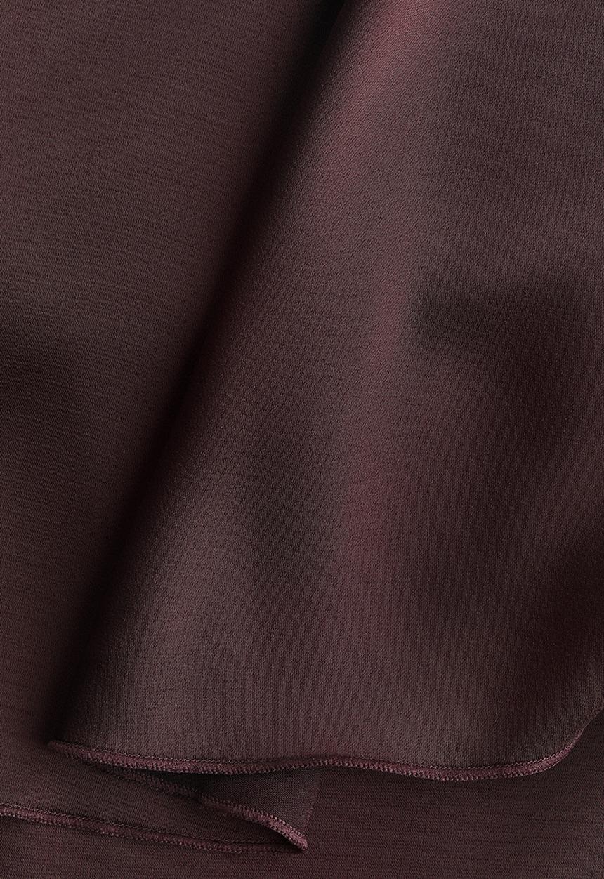 H&M - Satin-skirt ponte di roma dress - dark brown
