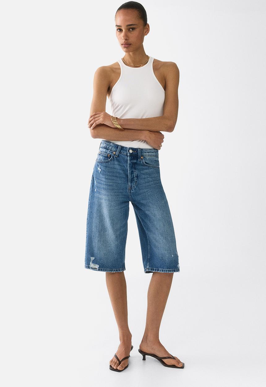 H&M - Denim bermuda shorts - light denim blue