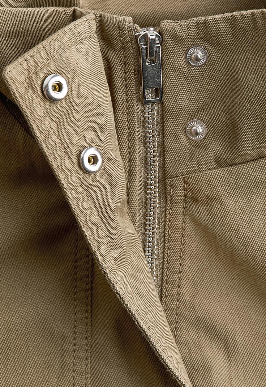 H&M - Oversized utility jacket - dusty khaki green