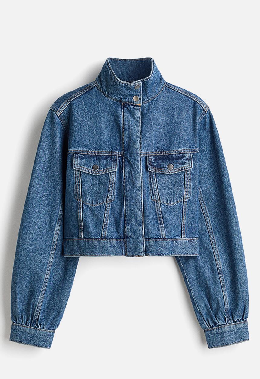H&M - Cropped denim jacket - denim blue